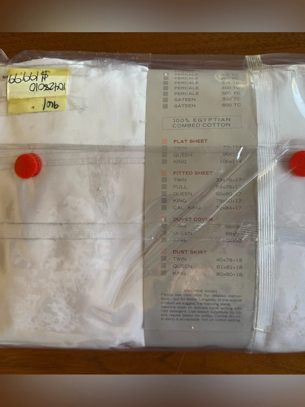 BELLINO King Duvet Cover White 100% Egyptian Cotton Percale 200 TC ITALY
